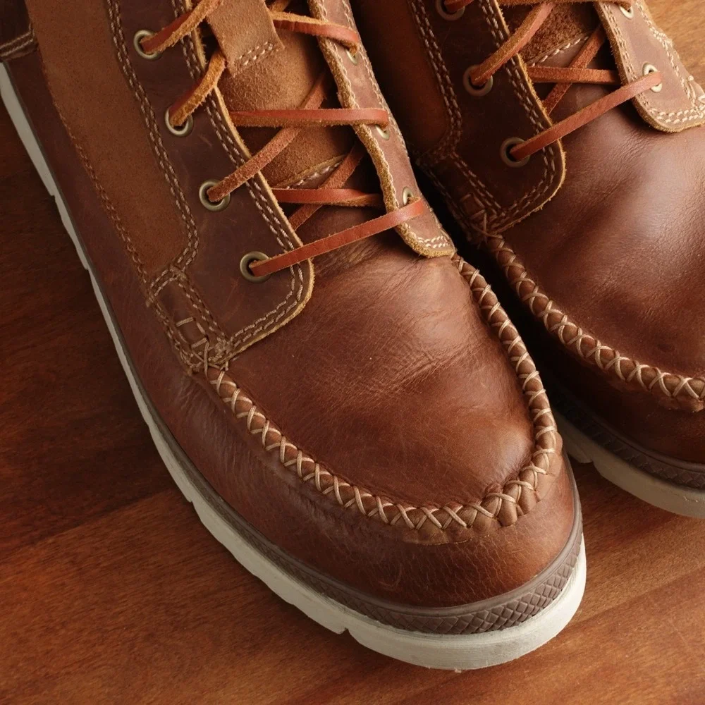 Manitobah Mukluks Boots Mens Size 11 Brown Mesa Moc Toe Leather Ankle Waterproof